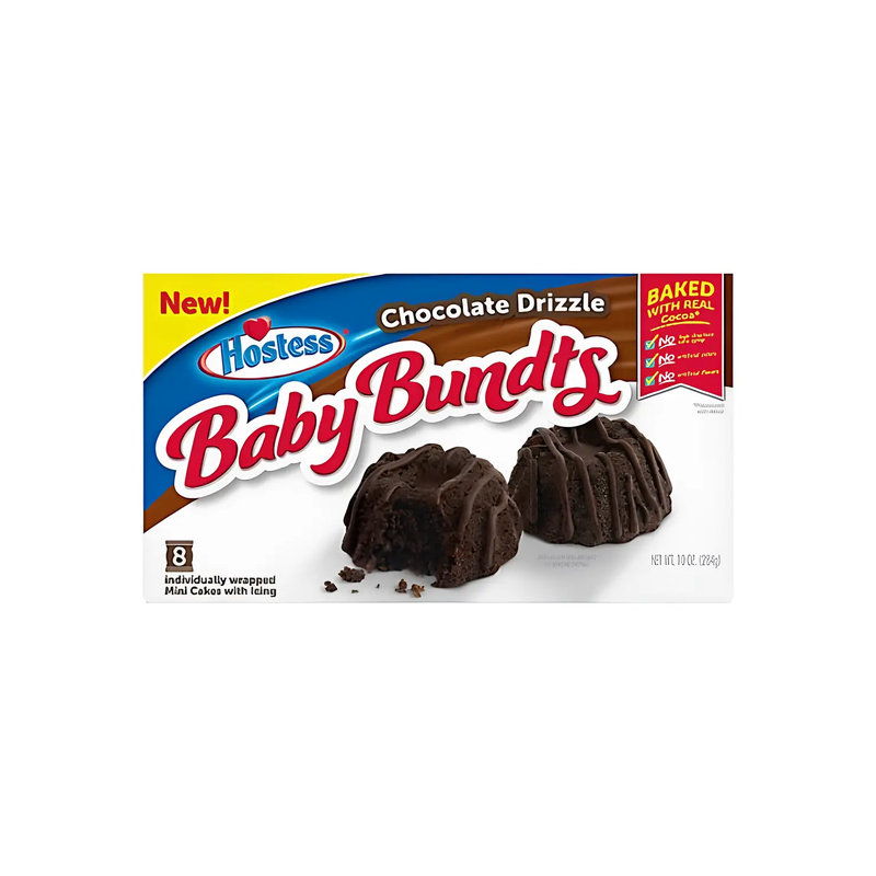 HOSTESS BABY BUNDTS CHOCOLATE DRIZZLE