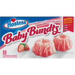 HOSTESS BABY BUNDTS STRAWBERRY CHEESECAKE