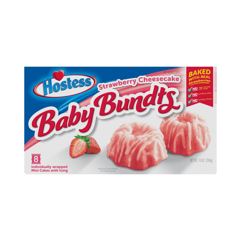 HOSTESS BABY BUNDTS STRAWBERRY CHEESECAKE